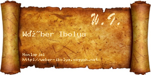 Wéber Ibolya névjegykártya